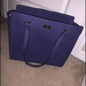 Royal blue textured Kate spade tote/purse